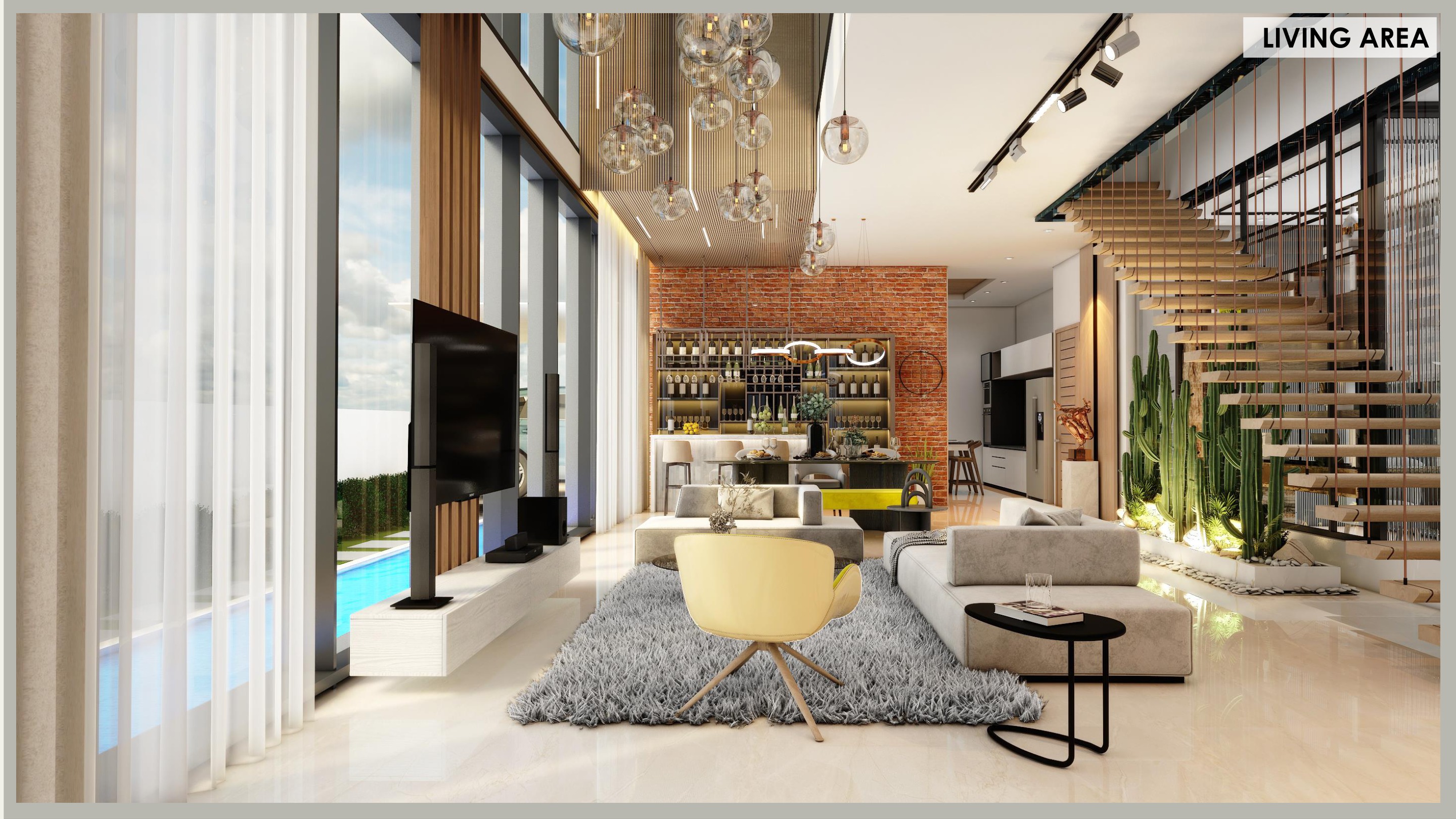 Bhimli Villa — living area interior